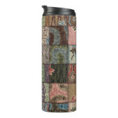 Land patchwork quilt, 3D textuur. Thermosbeker (Geroteerd rechts)