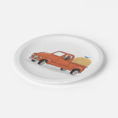 Land pick-up truck verjaardag papieren bordje (Gekanteld)