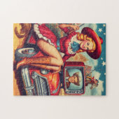  land Pin-up Illustratie Legpuzzel (Horizontaal)