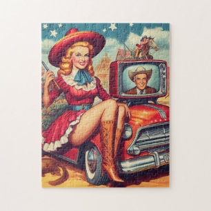 land Pin-up Illustratie Legpuzzel