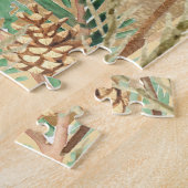 Land Pinecone  Elegant Greenery Holiday Legpuzzel (Zijkant)