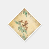 Land Pinecone Elegant Greenery Holiday Servet (Hoek)