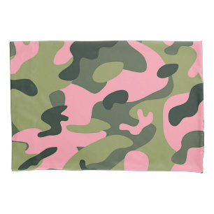 Land Pink Groen Army Camo Camouflage Patroon Kussensloop