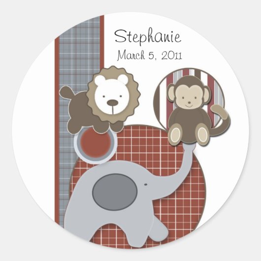 Land Plaid Baby Boy Sticker (Voorkant)