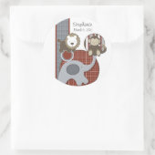 Land Plaid Baby Boy Sticker (Tas)