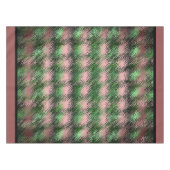 Land Plaid Tafeldoek-Groen/Roze Ontwerp 1 Tafelkleed (Voorkant (Horizontaal))