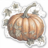 Land Pompoen Waterdicht Sticker (Voorkant)