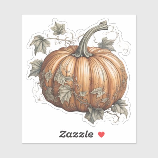 Land Pompoen Waterdicht Sticker (Vel)