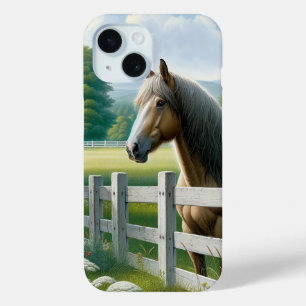 Land Pony Paard Verjaardagsfeest iPhone 15 Case
