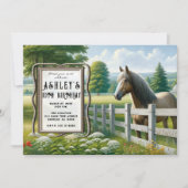 Land Pony Paard Verjaardagsfeest Kaart (Voorkant)