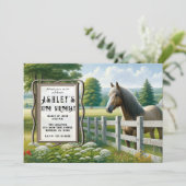 Land Pony Paard Verjaardagsfeest Kaart (Staand voorkant)