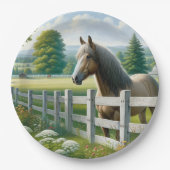 Land Pony Paard Verjaardagsfeest Papieren Bordje (Voorkant)