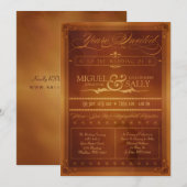 land Poster Style Wedding Uitnodiging (Voorkant / Achterkant)