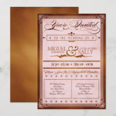  land Poster Style Wedding Uitnodiging (Voorkant / Achterkant)