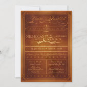 land Poster Style Wedding Uitnodiging (Voorkant)