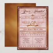  land Poster Style Wedding Uitnodiging (Voorkant / Achterkant)