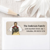 Land Prim Angel w/Crow Retouradres Labels (Insitu)