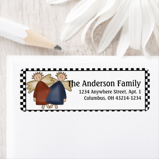 Land Prim Angels Return Address Labels (Insitu)