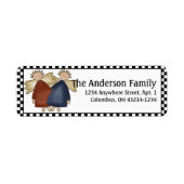 Land Prim Angels Return Address Labels (Voorkant)
