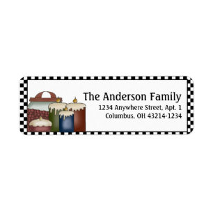 Land Prim Grubby Candles Return Address Labels