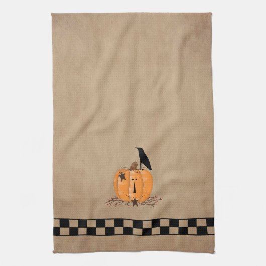 Land Primitief pompoen Theedoek (Verticaal)