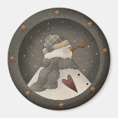 Land Primitief Snowman Magneet (Voorkant)