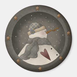 Land Primitief Snowman Magneet