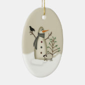 Land Primitief Snowman Ornament (Rechts)