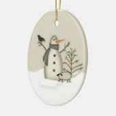 Land Primitief Snowman Ornament (Links)