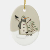 Land Primitief Snowman Ornament (Voorkant)