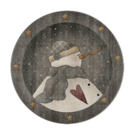 Land Primitief Snowman Snijplank