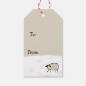 Land Primitieve Snowman Gift Labels Cadeaulabel (Achterkant)