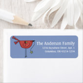 Land Primitive Bird Return Address Labels (Insitu)