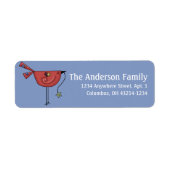 Land Primitive Bird Return Address Labels (Voorkant)