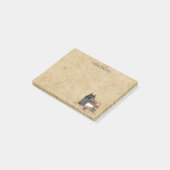 Land Primitive Folk Art Blue Saltbox Home Post-it® Notes (Schuin)