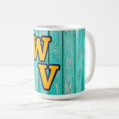 Land Primitive Old Wood Farmhouse West Virginia Koffiemok (Voorkant rechts)