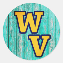 Land Primitive Old Wood Farmhouse West Virginia Ronde Sticker