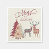 Land Pset Merry Kerstdeer, Trees Napkins Servet (Voorkant)