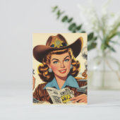  land pulp meisje briefkaart (Staand voorkant)