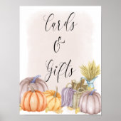Land Pumpkin Blush Herfst Kaarten en Gifts Poster (Voorkant)