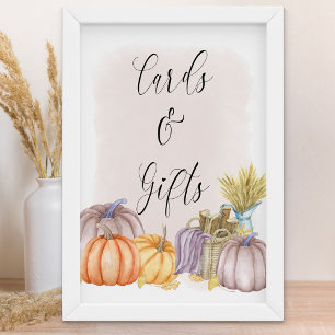 Land Pumpkin Blush Herfst Kaarten en Gifts Poster