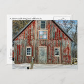 Land Quilt Old Barn Briefkaart (Voorkant / Achterkant)