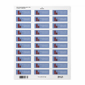 Land Red Birdhouses Return Address Labels (Full Sheet)