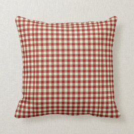 Land Red Gingham Sierkussen 16x16
