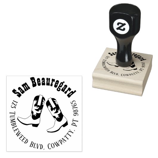 Land retour adres stempel lijn dansen laarzen (Gestempeld)