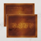 Land  Rich Brown RSVP Briefkaart (Voorkant / Achterkant)