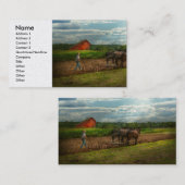 Land - Ringoes, NJ - Voorbereiden op gewassen Visitekaartje (Voorkant / Achterkant)