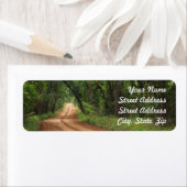 Land Road Background Return Address Sticker (Insitu)
