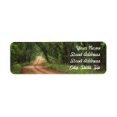 Land Road Background Return Address Sticker (Voorkant)