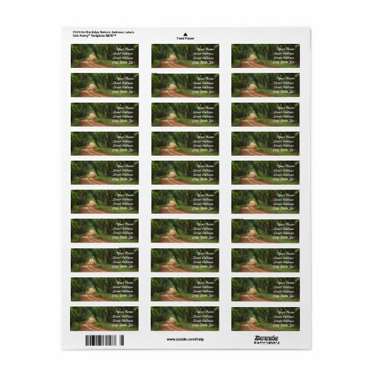Land Road Background Return Address Sticker (Full Sheet)